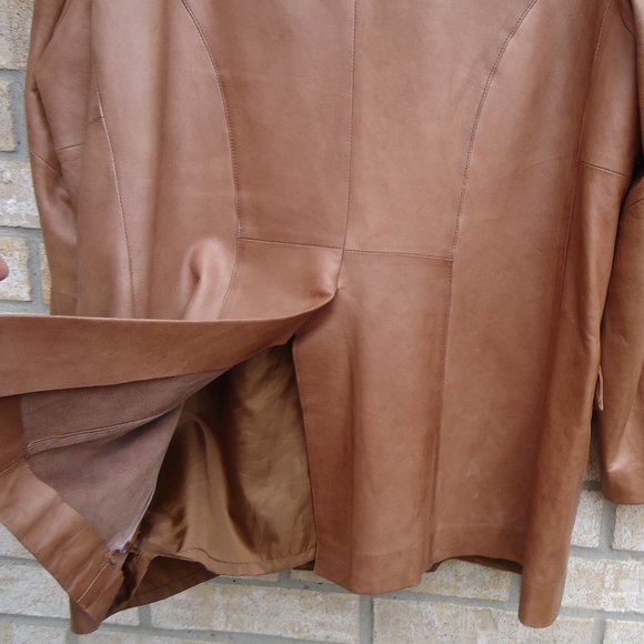 SIZE 44. SCULLY brown genuine leather blazer jacket. - Picture 13 of 16